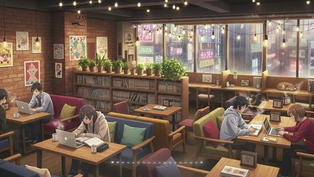 Cafe Lofi Background Chill Music ( 1 hour )