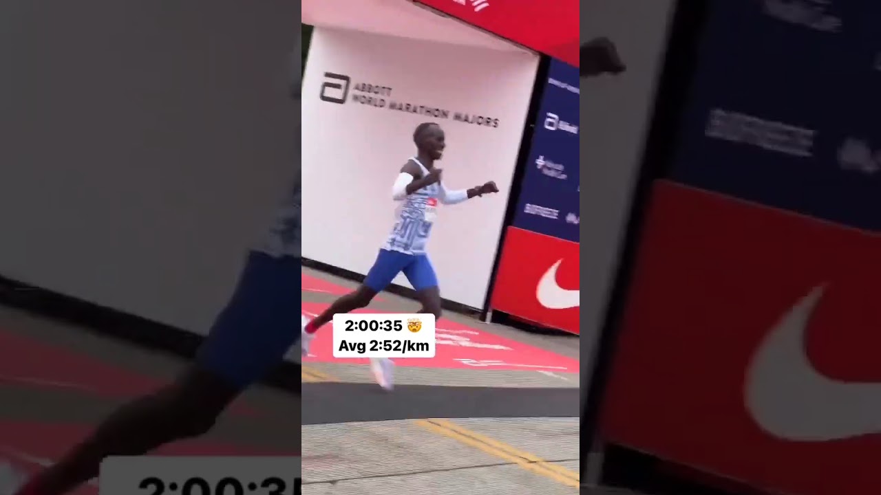 WORLD RECORD!!! Il keniano Kelvin Kiptum ha chiuso la maratona di Chicago con il tempo di 2h00&rsquo;35!