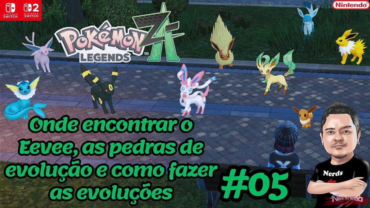 Pokémon Legends: Z-A - Onde encontrar o Eevee, as pedras de evolução e como fazer as evoluções