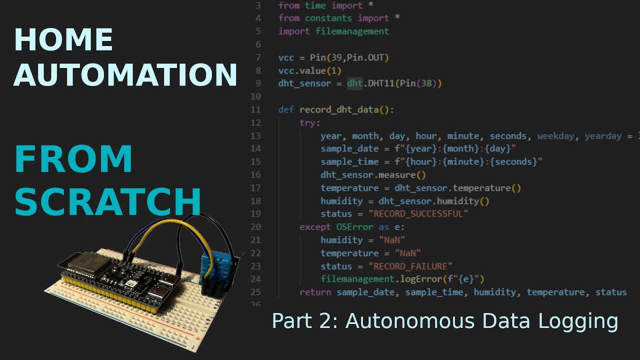 Home Automation From Scratch: Autonomous Data Logging