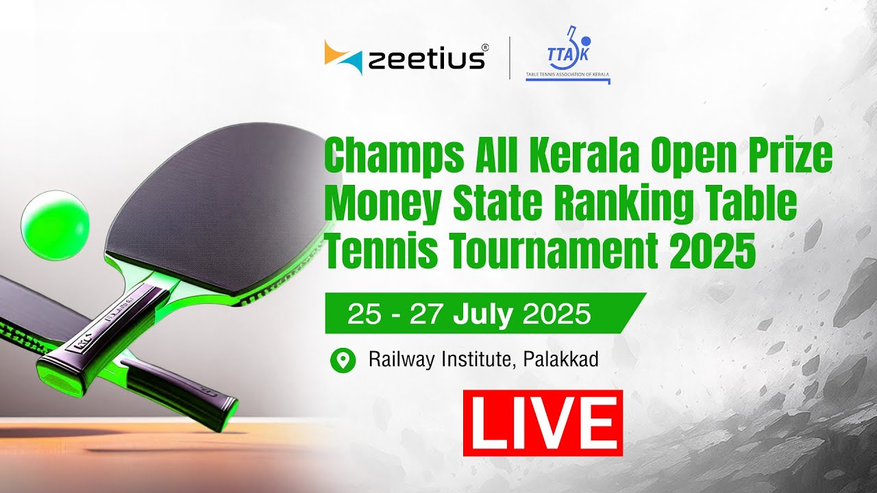 Day 3 - Table 1 - CHAMPS ALL KERALA OPEN PRIZE MONEY STATE RANKING TABLE TENNIS TOURNAMENT 2025
