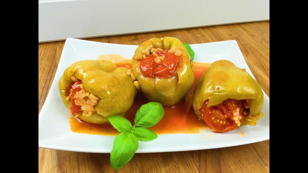 Gefüllte Paprika mit Reis - Dolma Biber / Vergetarisch