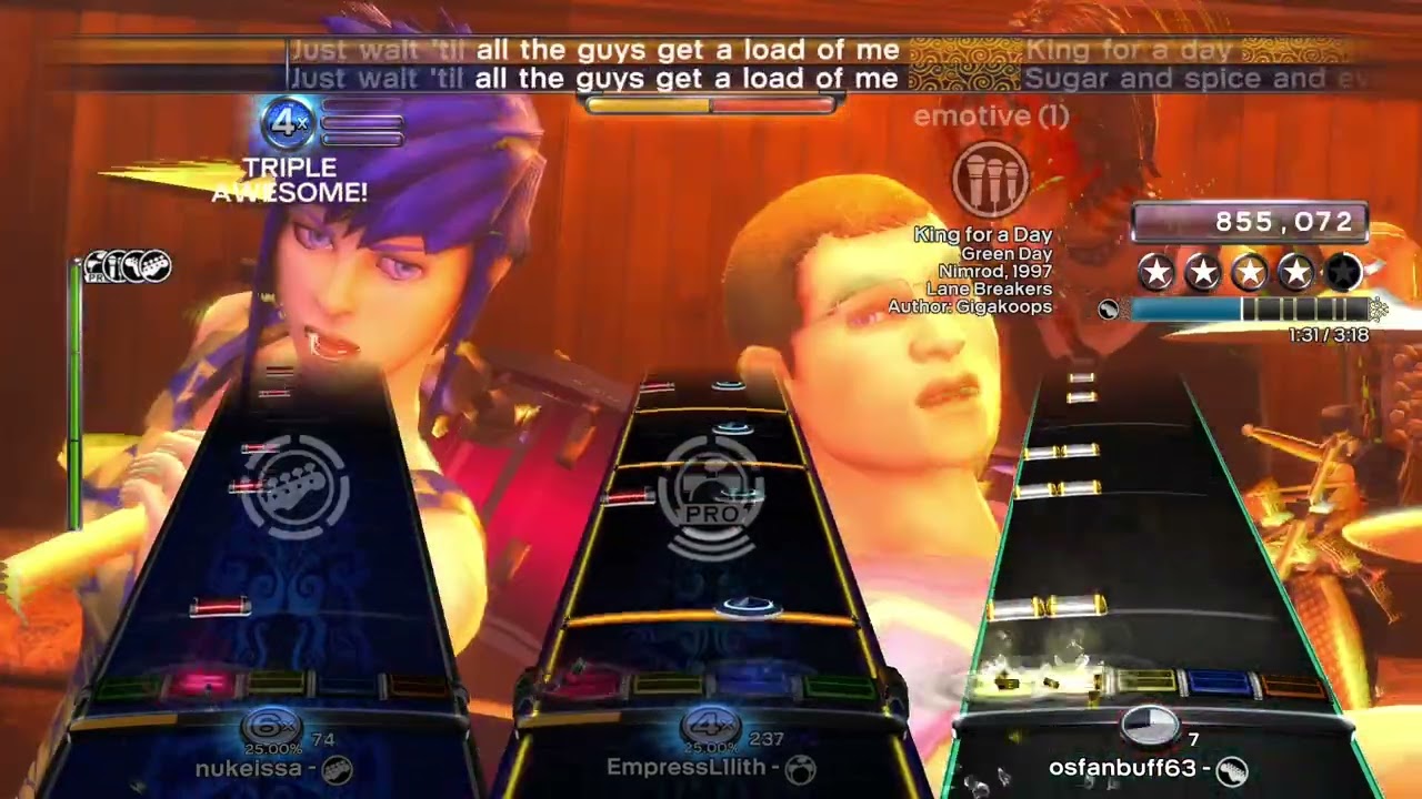 King for a Day by Green Day - Expert Full Band Gold Stars [Rock Band 3 Deluxe]