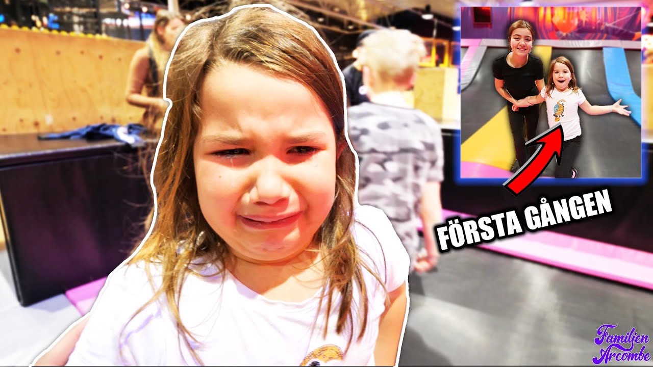 ELIZE FÖRSTA GÅNG PÅ TRAMPOLINPARK *LEDSEN* | VLOGG