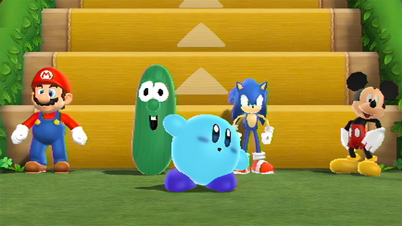 Mario Party 9 Minigames - Mario Vs Larry the Cucumber Vs Sonic Vs Mickey Mouse (Master Difficulty)