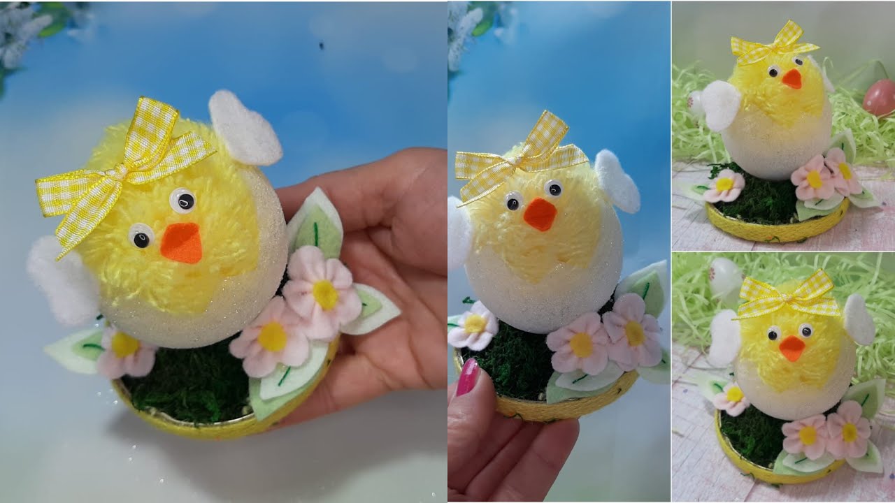 Tutorial   pulcino pio con riciclo bottiglia di plastica e tappo di metallo