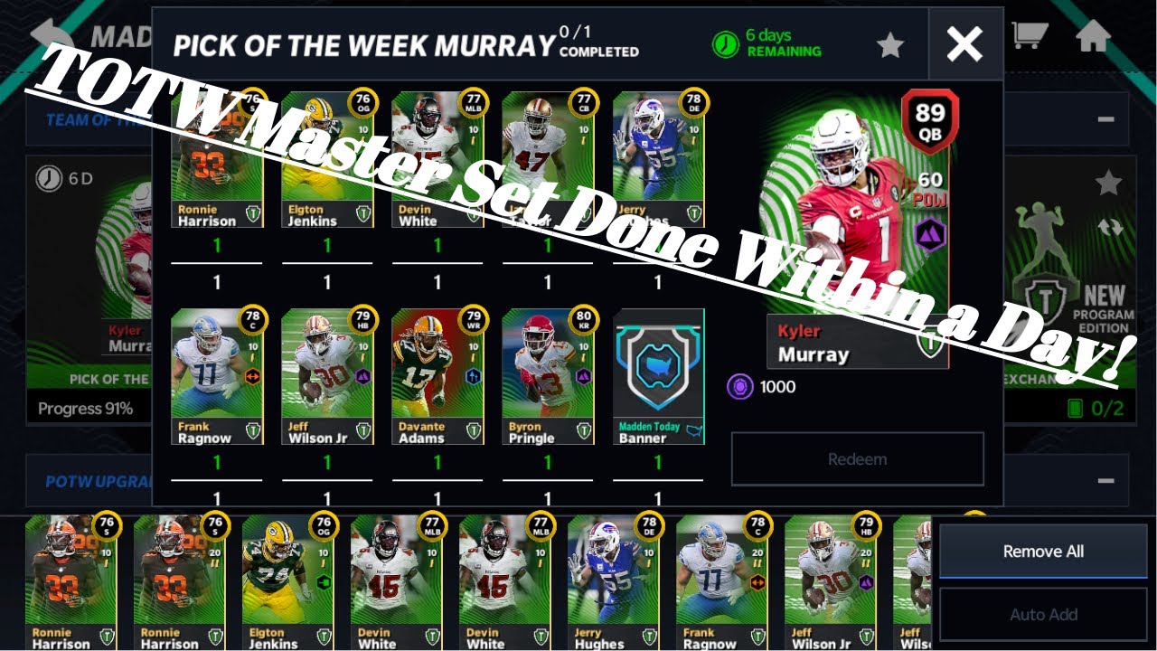 How To Get The Madden Mobile TOTW Master Fast!
