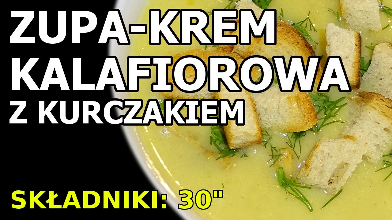 Zupa-Krem z kalafiora z kurczakiem w curry