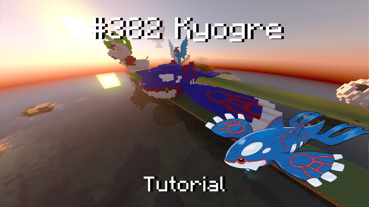 READ DESCRIPTION How to build a pokemon kyogre statue in Minecraft (tutorial)