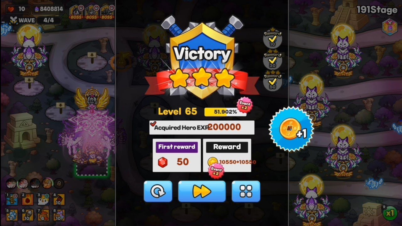 [TV] Màn 190 và 191 sử dụng Fenrir AWK Lv30 | Gold Tower Defense