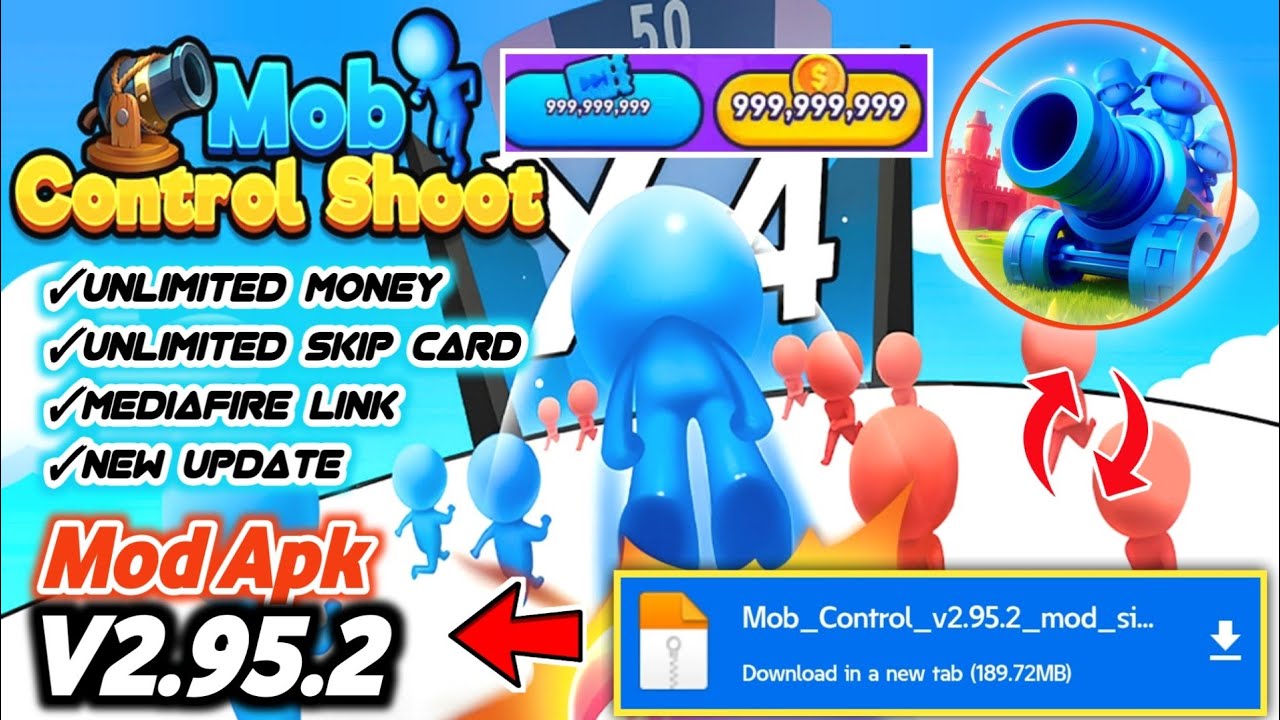 Mob Control Mod Apk v2.95.2 - Unlimited Money, Skips, No Ads