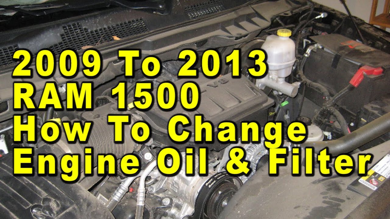 2009 To 2013 RAM 1500 How To Change Engine Oil & Filter With Part Numbers - PowerTech 4.7L V8