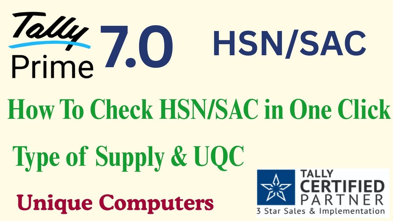 HSN and SAC Summary