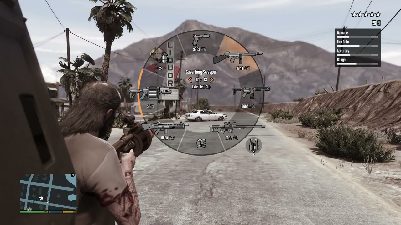 GTA V: Trevor, Michael, Franklin's Crew Vs The Lost MC 5 Star Cop Rampage + 5 Star Escape