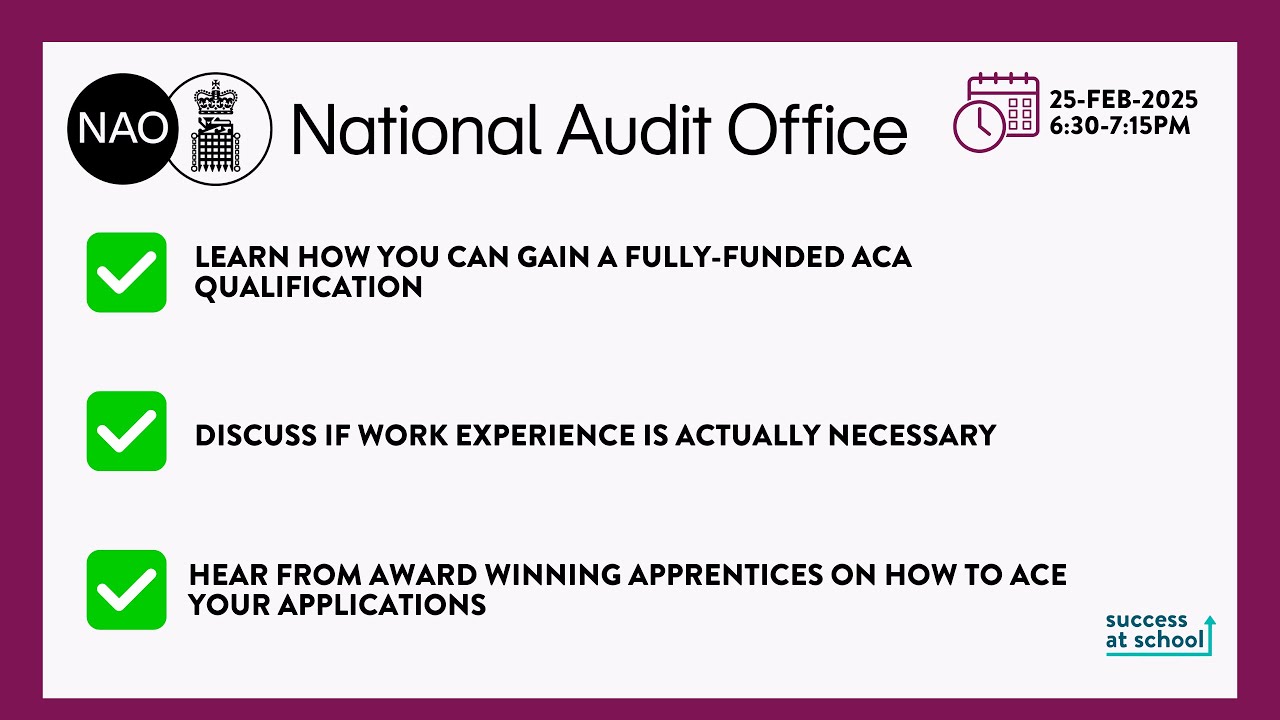 Accountancy Apprenticeships at the NAO
