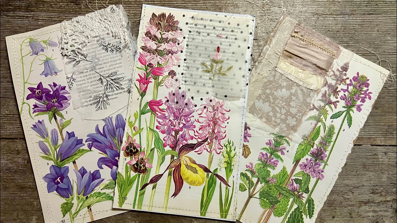 Relaxing Craft With Me ~ Pretty Journaling Cards, Vintage Book Pages, Lace & Cloth #inspiration 