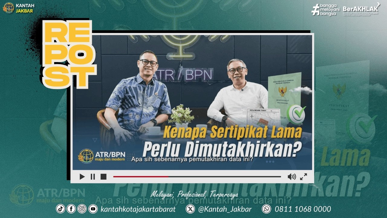 #repost  KENAPA SERTIPIKAT LAMA PERLU DIMUTAKHIRKAN