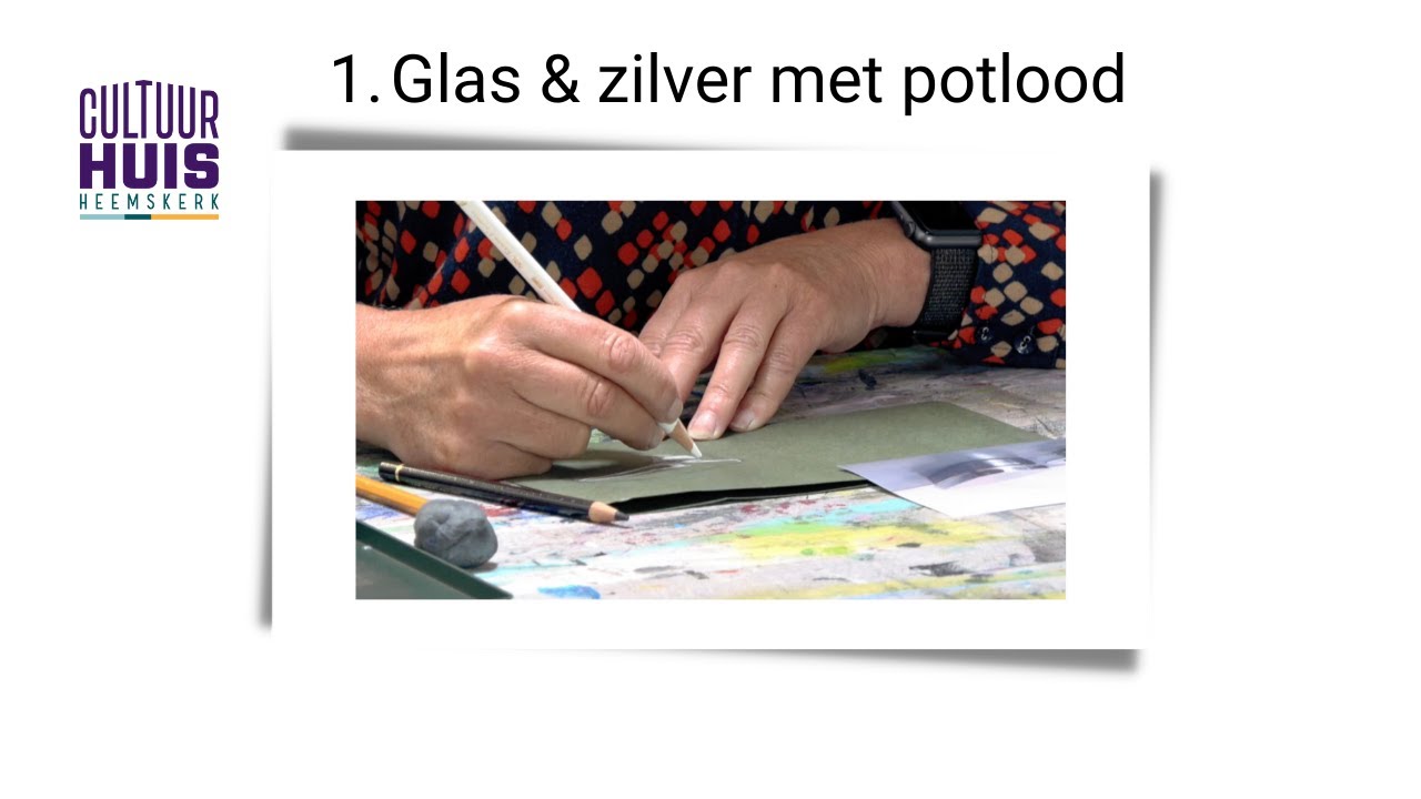1  Glas en zilver met potlood