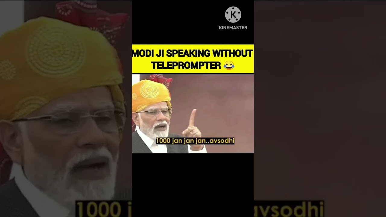 MODI JI SPEAKING WITHOUT TELEPROMPTER 🤣🤣