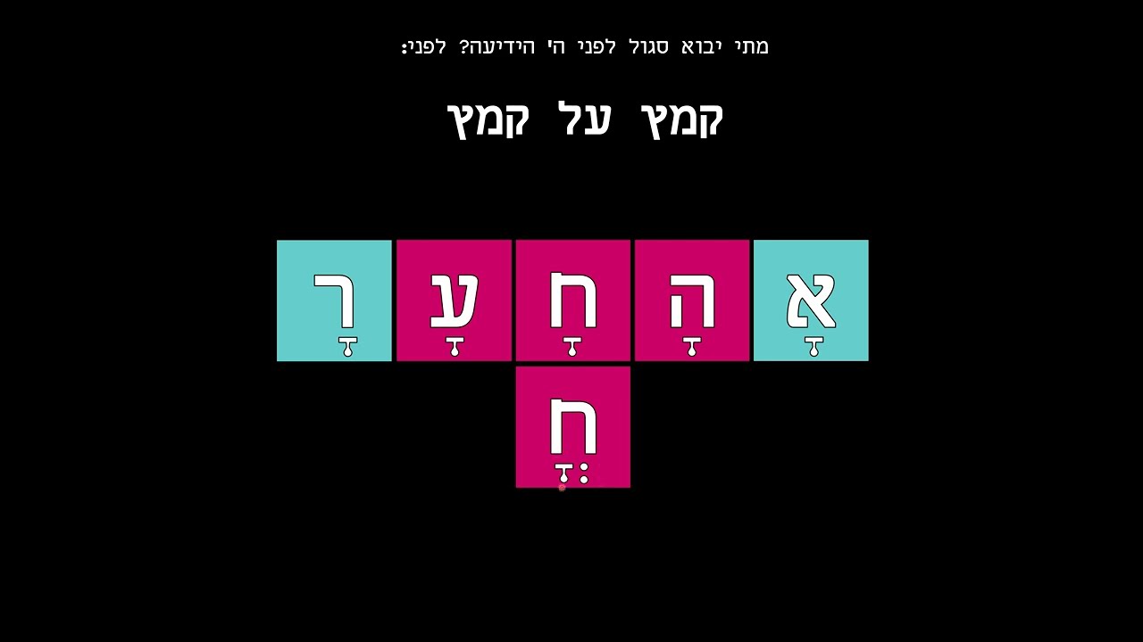איך מנקדים את ה הידיעה? קמץ, פתח, או בכלל סגול? כל הכללים