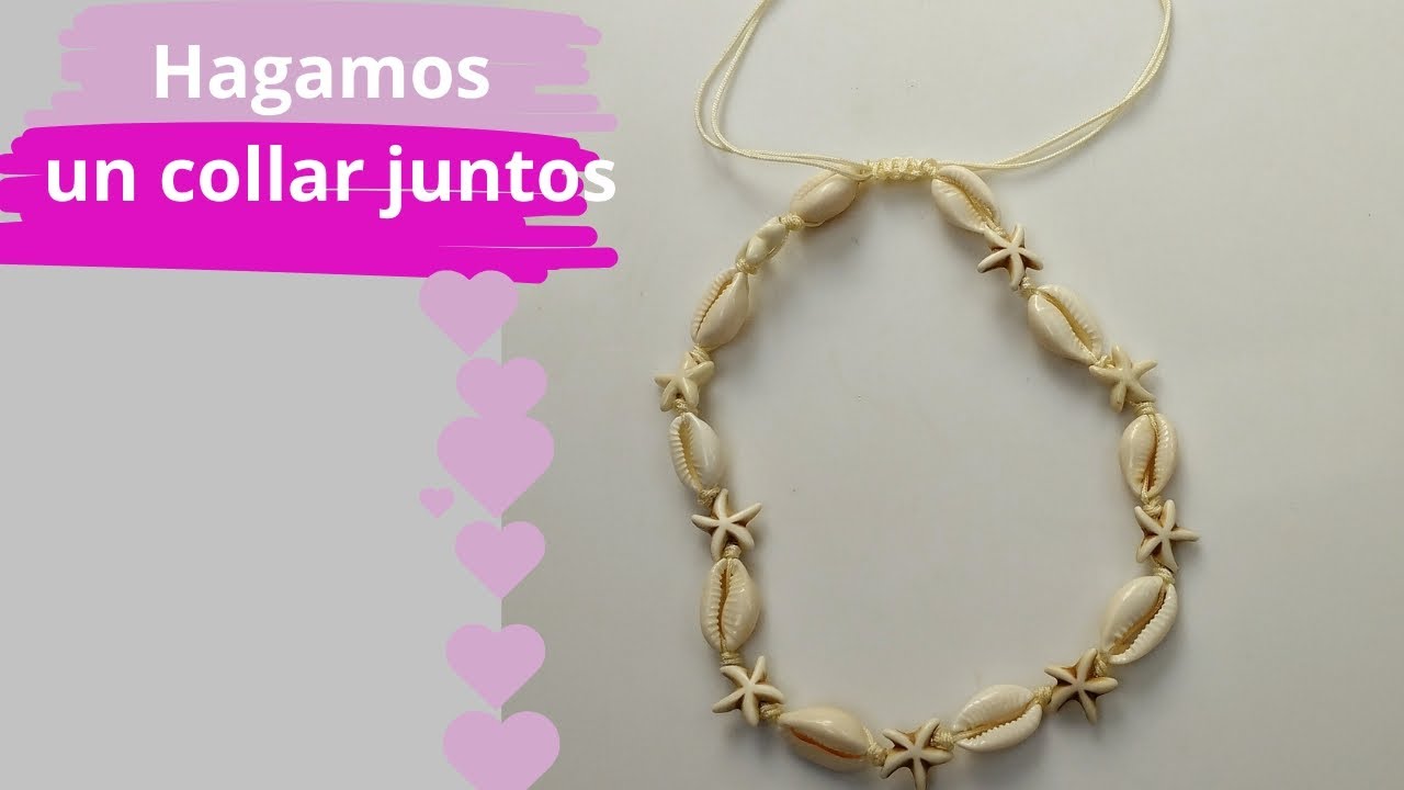 Como hacer un collar de conchas de mar ?#diy #hechoamano ,#tutorial