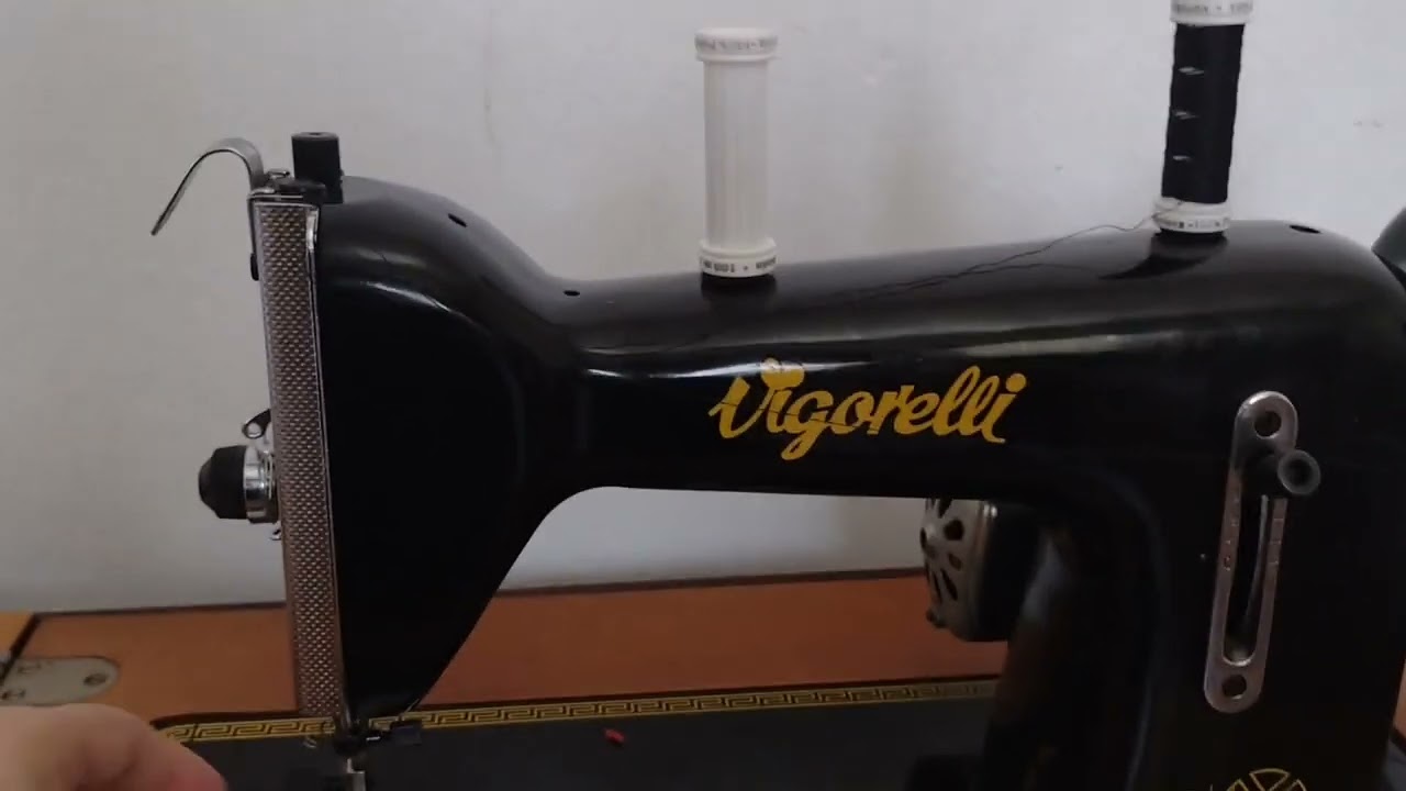 enchendo a bobina máquina pretinha vigorelli 