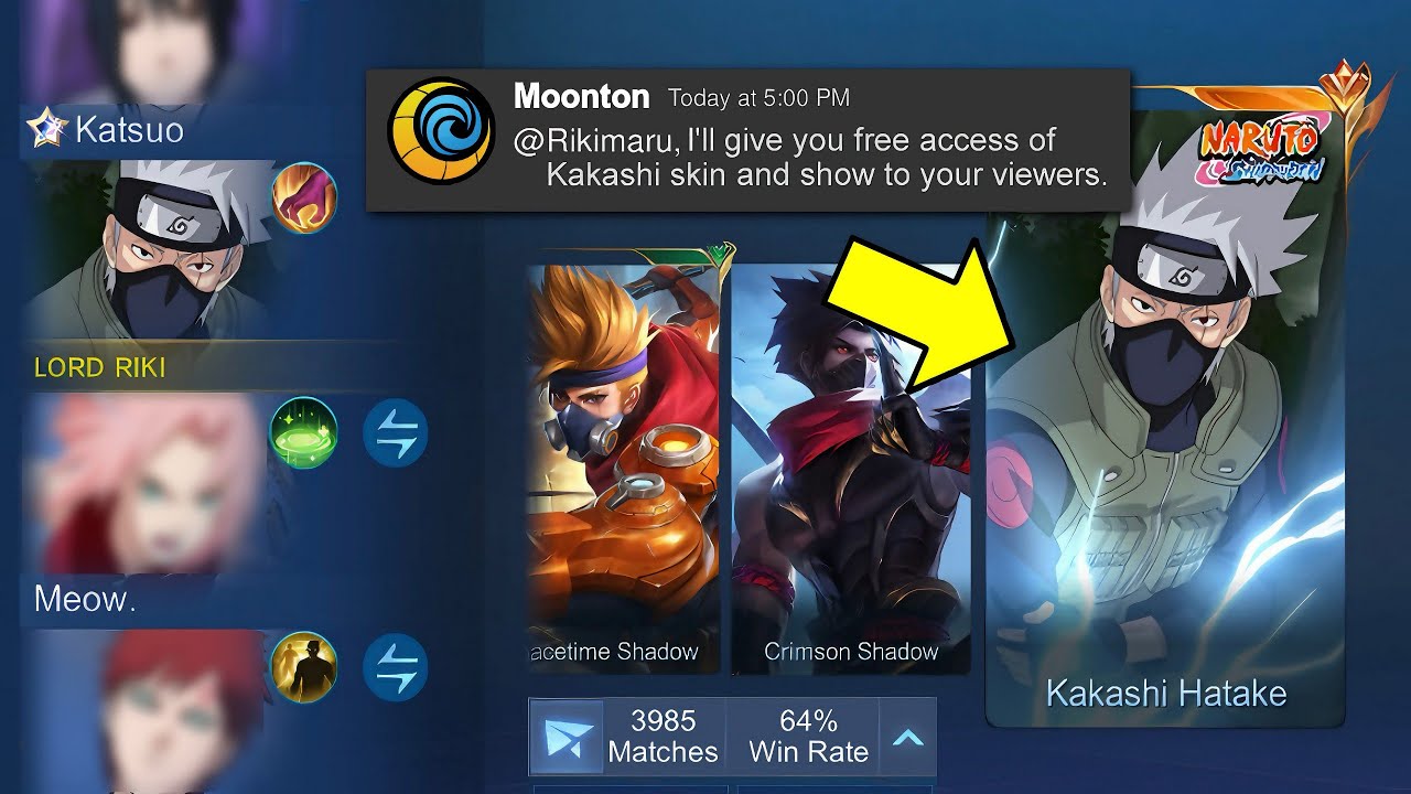 THANK YOU MOONTON, GOT FREE ACCESS HAYABUSA KAKASHI SKIN 😱 (smooth animation)
