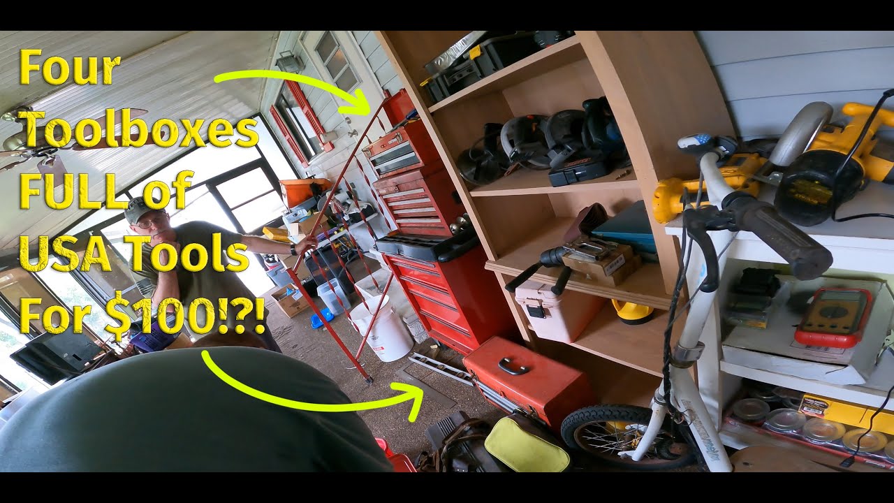All These USA Tools for $100!?! Four Toolboxes Full! - Yard Sale Pickers