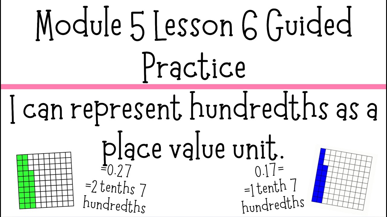 Module 5 Lesson 6 Guided Practice - Grade 4 - Hundredths as place value units