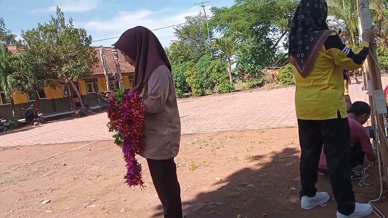 Melihat dari dekat pelaksanaan LT 1 Gugus Jengglungharjo pagi hari saat pendirian tenda,6-2-2026