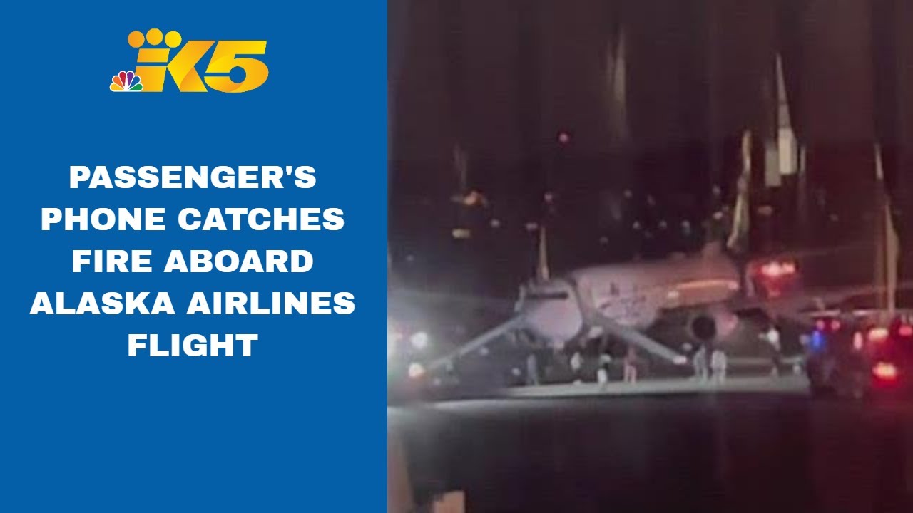 Passenger's phone catches fire aboard Alaska Airlines flight