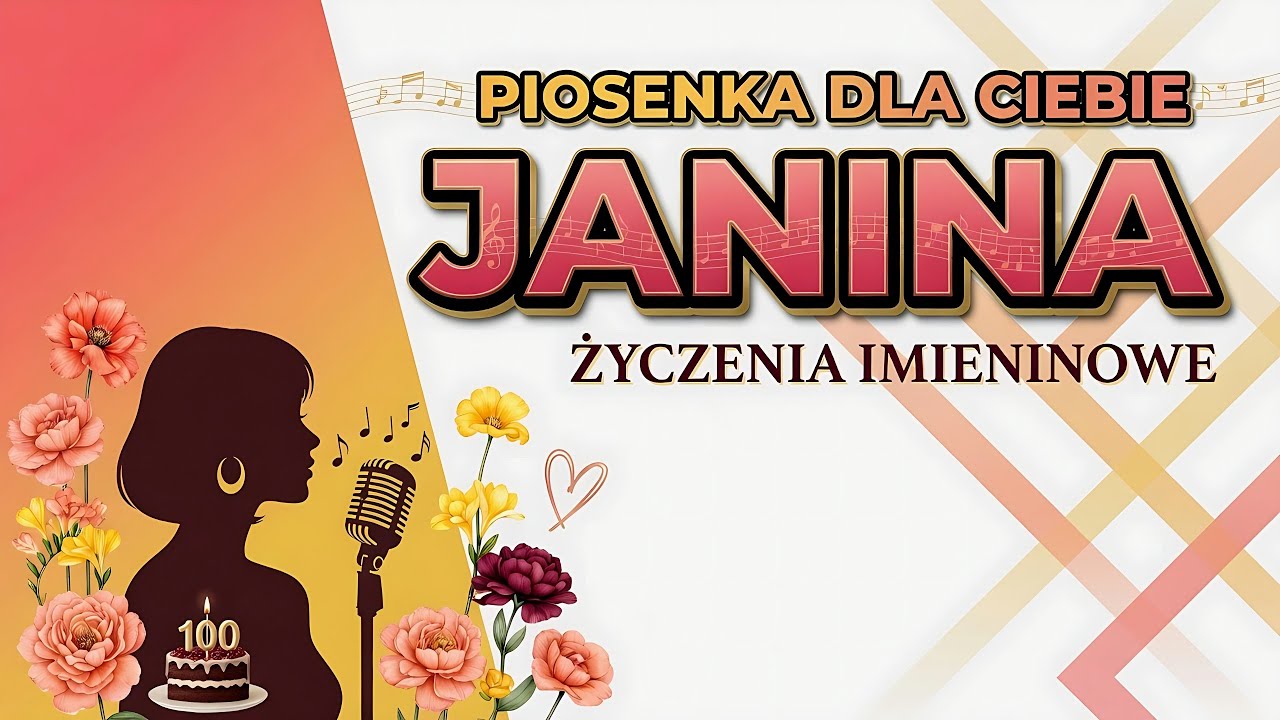 Imieniny Janiny 2026 🌹 Życzenia imieninowe dla Janiny | Piosenka