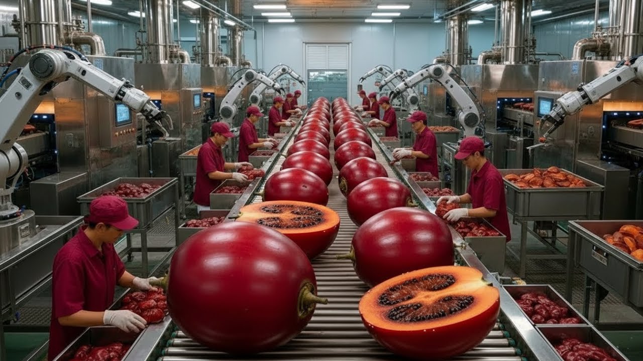 Inside a Modern Tamarillo Factory From Fresh Tamarillos to Red Fruit Concentrate Full Process