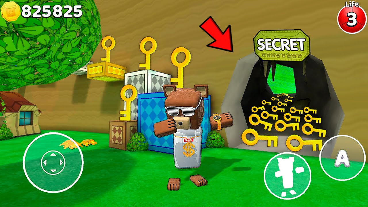 Sebuah gua dengan harta karun? | Super Bear Adventure