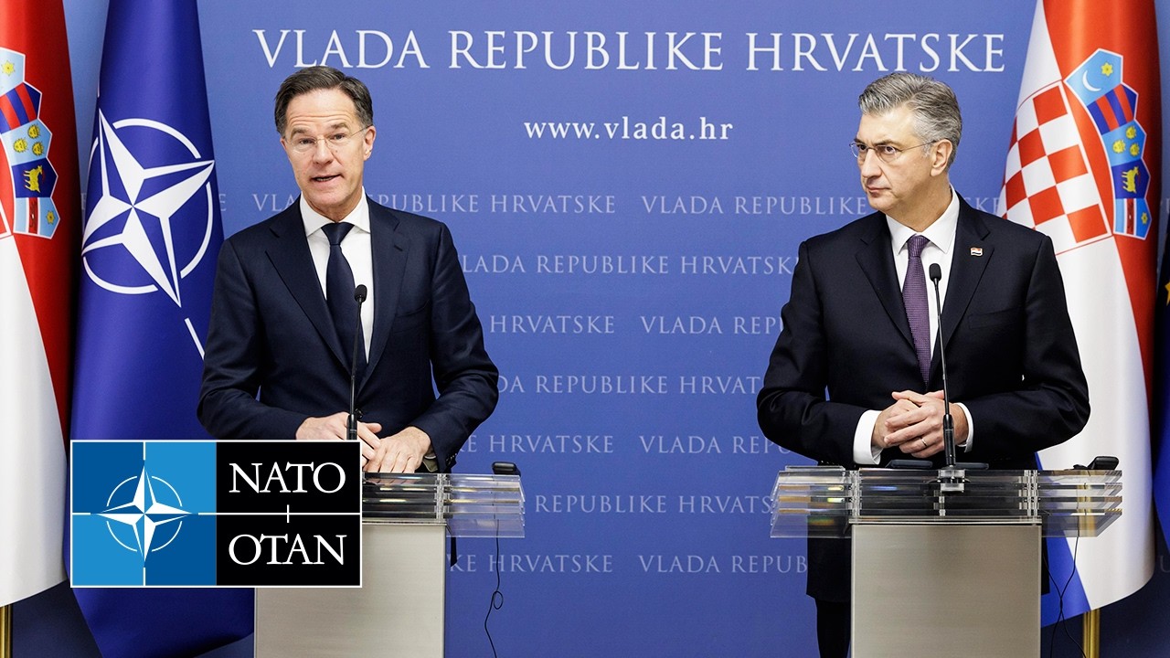 NATO Secretary General with the Prime Minister of Croatia 🇭🇷 Andrej Plenković, 12 JAN 2026