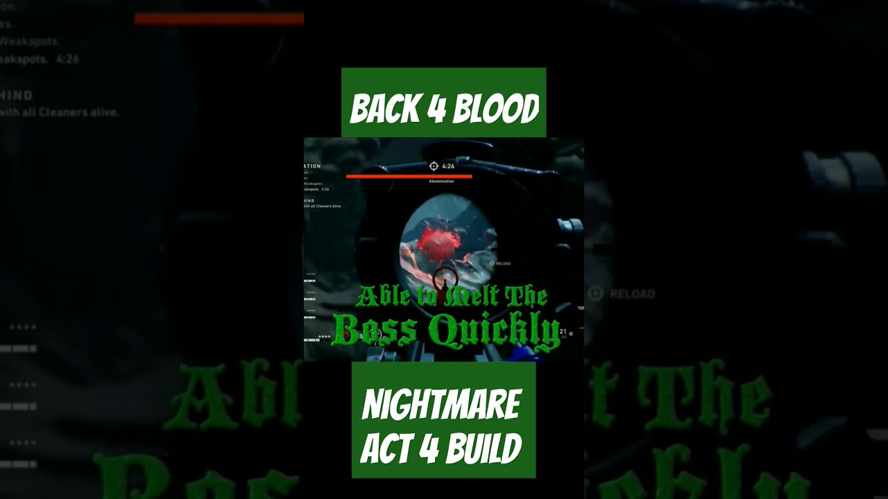 Nightmare Act 4 Build #back4blood #back4bloodbuild #back4bloodtips