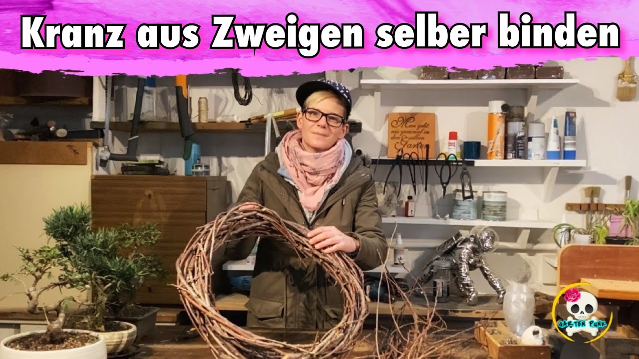 Kranz aus Zweigen ,selber machen | DIY : Frühlingsdeko selber machen | Kranz aus Kirschzweigen 🌸🌸