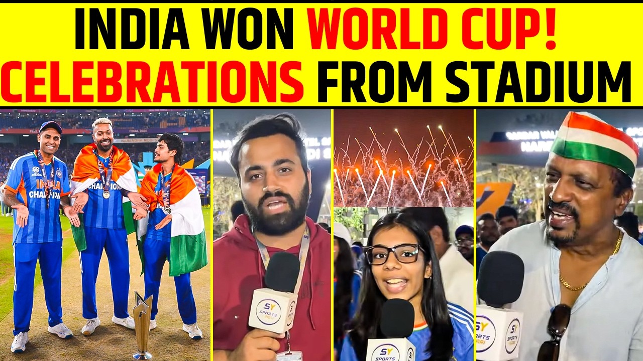 🔴INDIA WON WORLD CUP ! CELEBRATIONS LIVE FROM MODI STADIUM AHMEDABAD