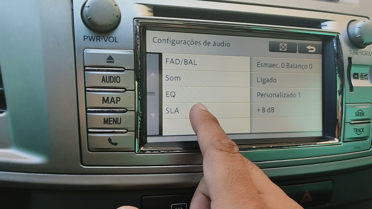 como melhorar / configurar som / áudio da multimídia Hilux sw4 ou Corolla
