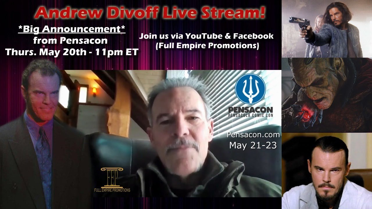 Live Stream with Andrew Divoff from Pensacon!