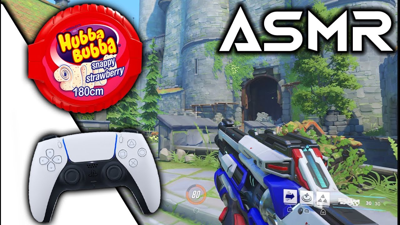 ASMR GAMING | OVERWATCH 2 Gameplay Controller Sounds & Chewing Gum