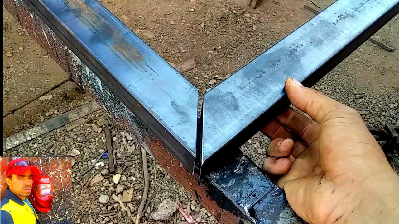 تعلم كيفية صنع باب حديدي بطريقة سهلة للمبتدئين | طريقة عمل باب حديد 5 @فن اللحام welding