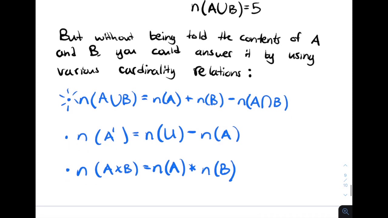 Finite Math: Cardinality of a Set