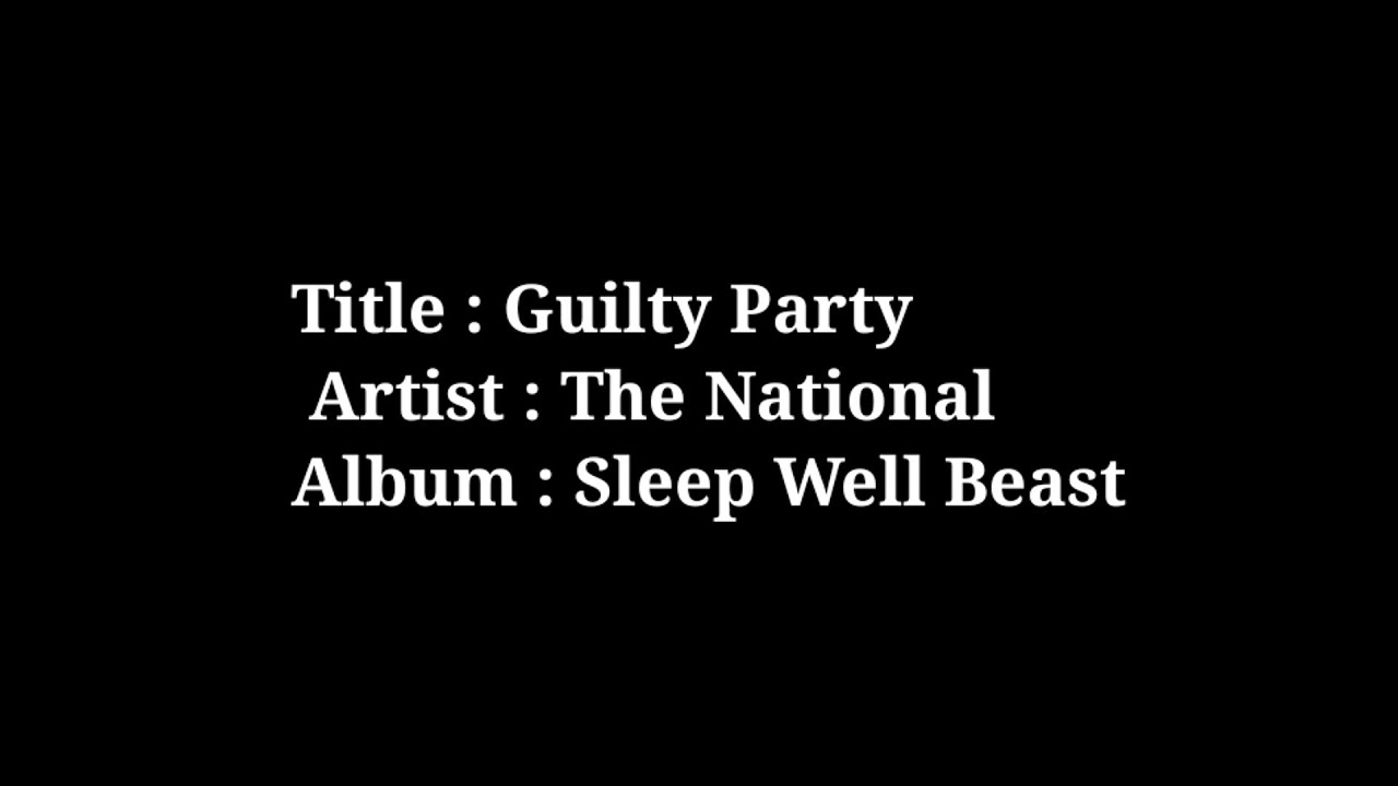 The National - Guilty Party(Karaoke/Instrumental)