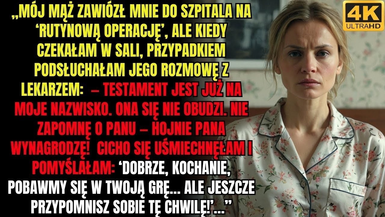 „Testament jest na moje nazwisko  Ona się nie obudzi, a o panu nie zapomnę!” — powiedział mój mąż