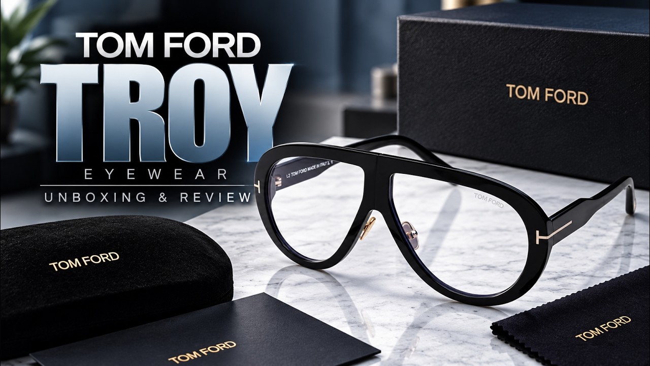 Tom Ford Troy (FT0836) Blue Block Glasses Unboxing (Luxury Retro Frames) @TomFord
