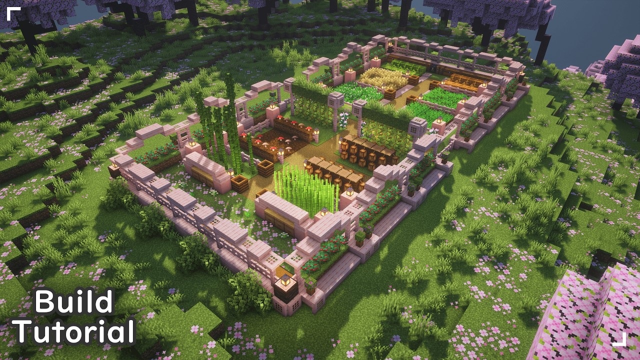 🌸 Longer Cherry Blossom Farm 🪴 | Minecraft Tutorial