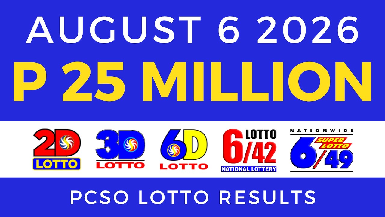 Lotto Result Today 9PM August 6 2026 PCSO