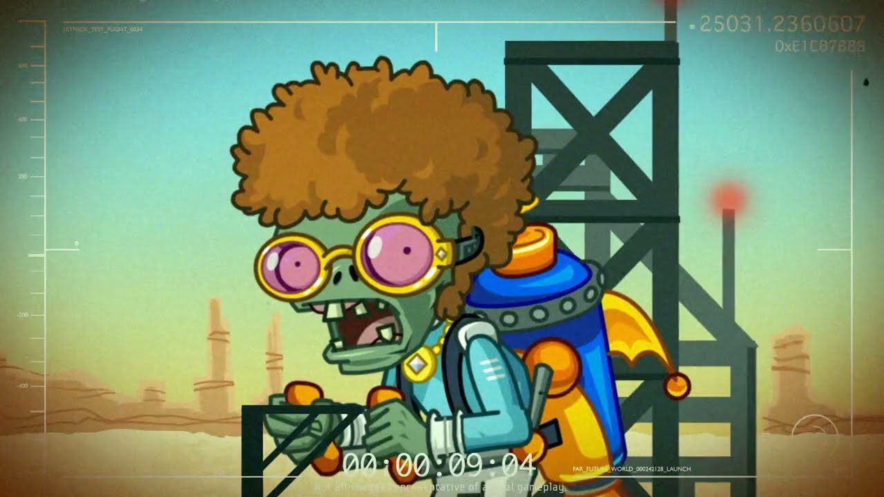 Plants vs. Zombies 2 Far Future Disco Jetpack Zombie Animated Trailer