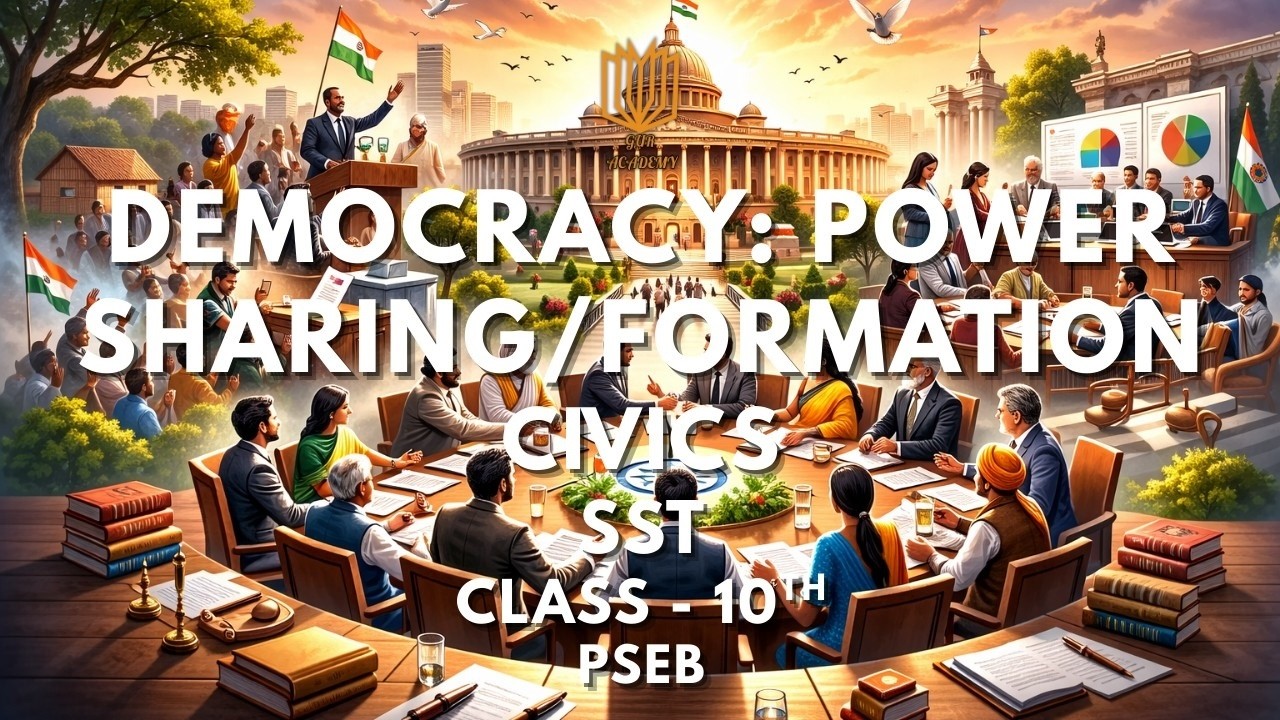 Ch - 2 | Democracy: Power Sharing/Formation | Class - 10th | Civics | SST | PSEB | Gur Academy